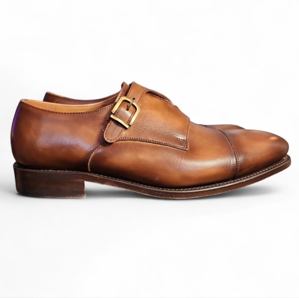 TAFT Prince Monk Double Strap Men Oxford Loafers Brown 42/US 9 Timeless Classic